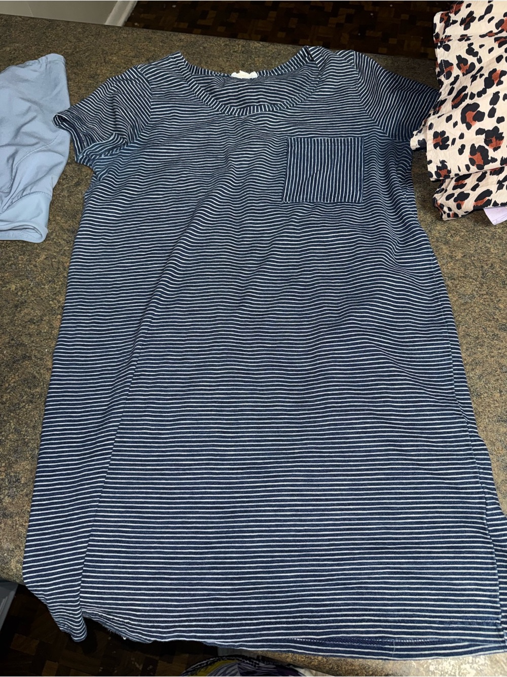 Jane and Delancey Navy & White Striped Mini Dress
